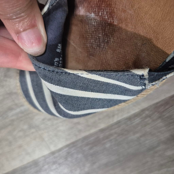 Women's Sperry Espadrille Wedge Sandals Blue/White Striped Sz 8 - Picture 9 of 9